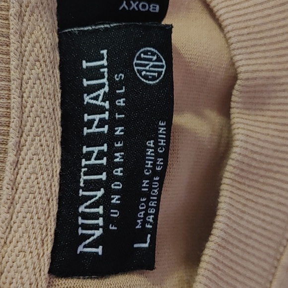 NWT Ninth Hall Boxy Beige T-Shirt Size Large - Picture 4 of 8